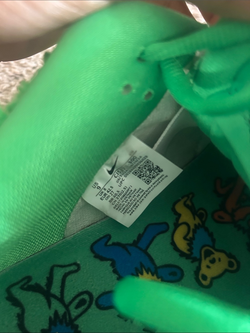 Nike SB Dunk Low Grateful Dead Bears Green - Picture 2 of 6
